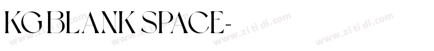 KG Blank Space字体转换